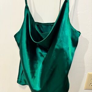 SHEIN Teal Satin Cami Top
